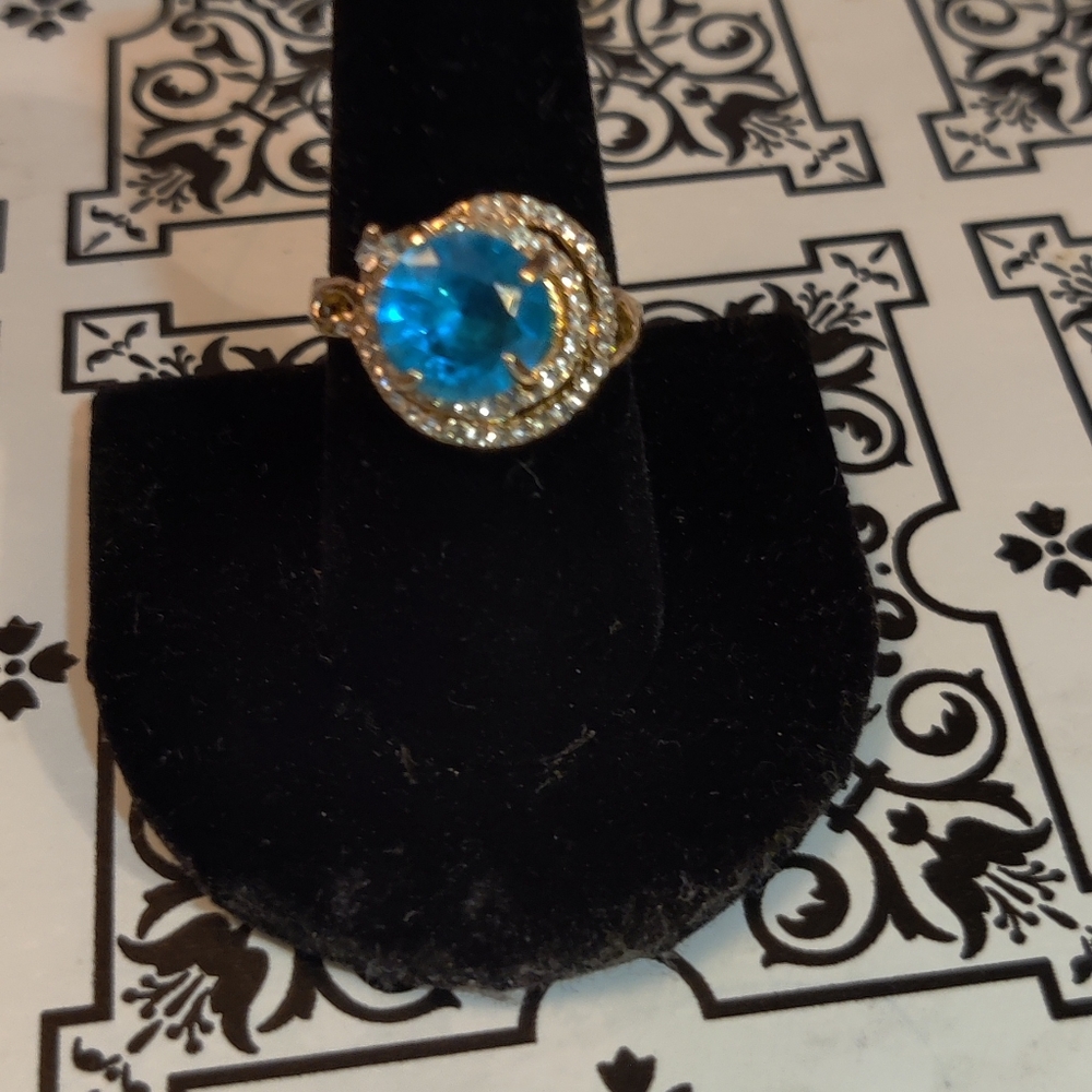 Swiss Blue Topaz Ring
